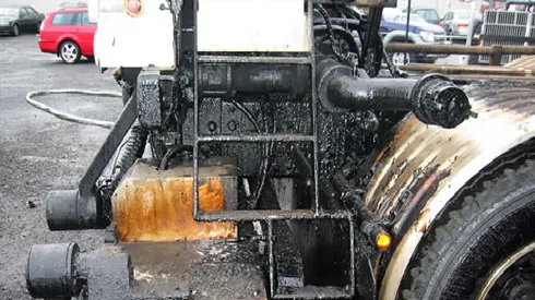 Etat de l'arrière du camion.
